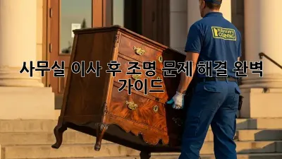 사무실 이사 후, 조명 문제 해결 완벽 가이드